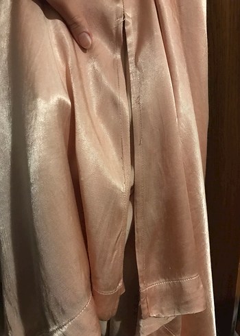 Oysho Pudra Saten Kadın Sabahlık - Görsel 10