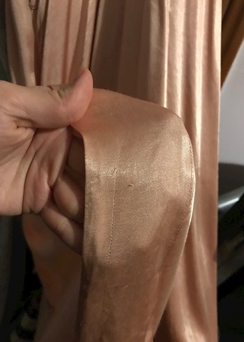 Oysho Pudra Saten Kadın Sabahlık - Görsel 12