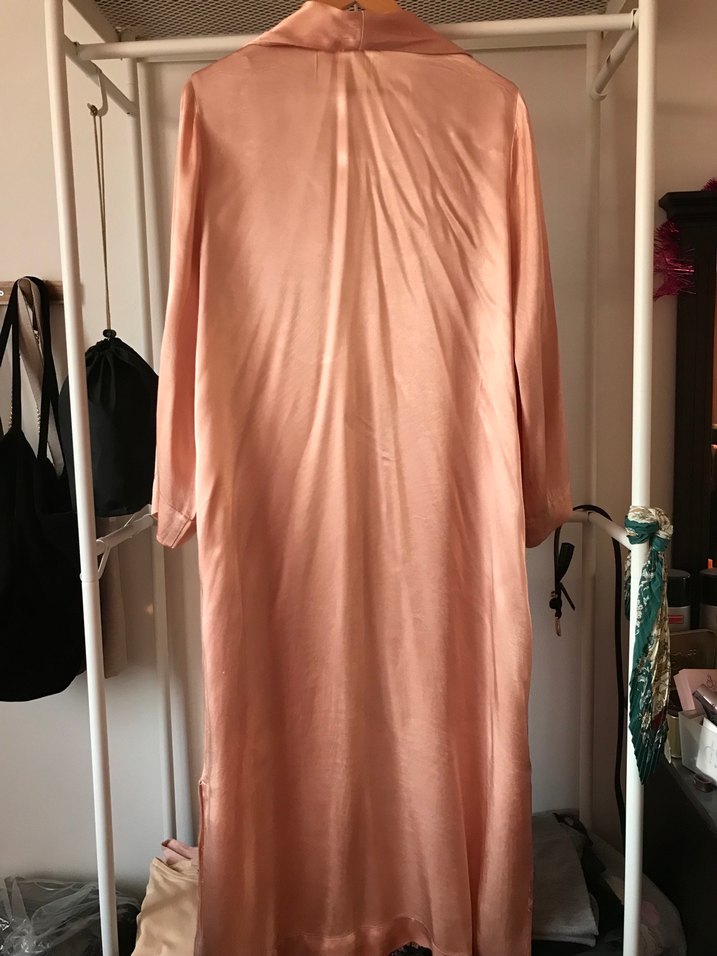 Oysho Pudra Saten Kadın Sabahlık - Görsel 2