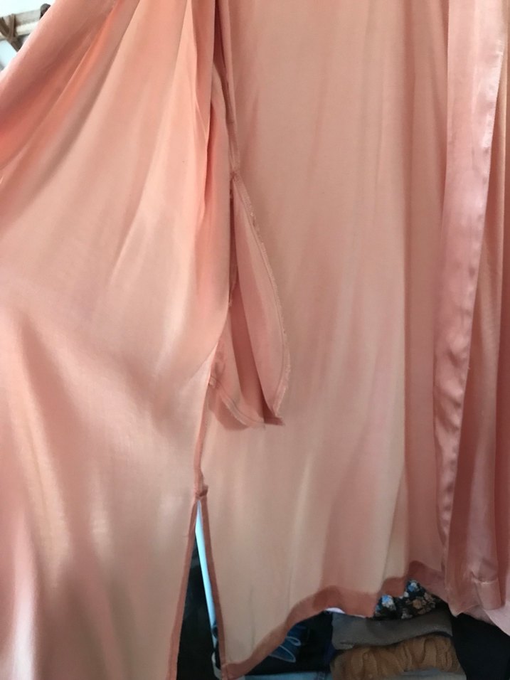 Oysho Pudra Saten Kadın Sabahlık - Görsel 5