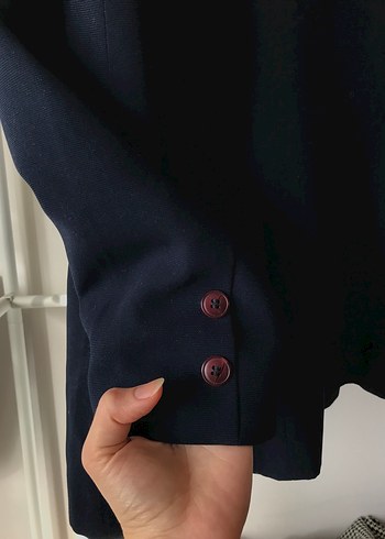 Oversize Lacivert Blazer Ceket - Görsel 5