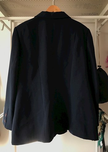 Oversize Lacivert Blazer Ceket - Görsel 3