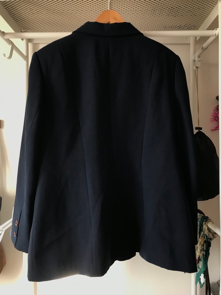 Oversize Lacivert Blazer Ceket - Görsel 3