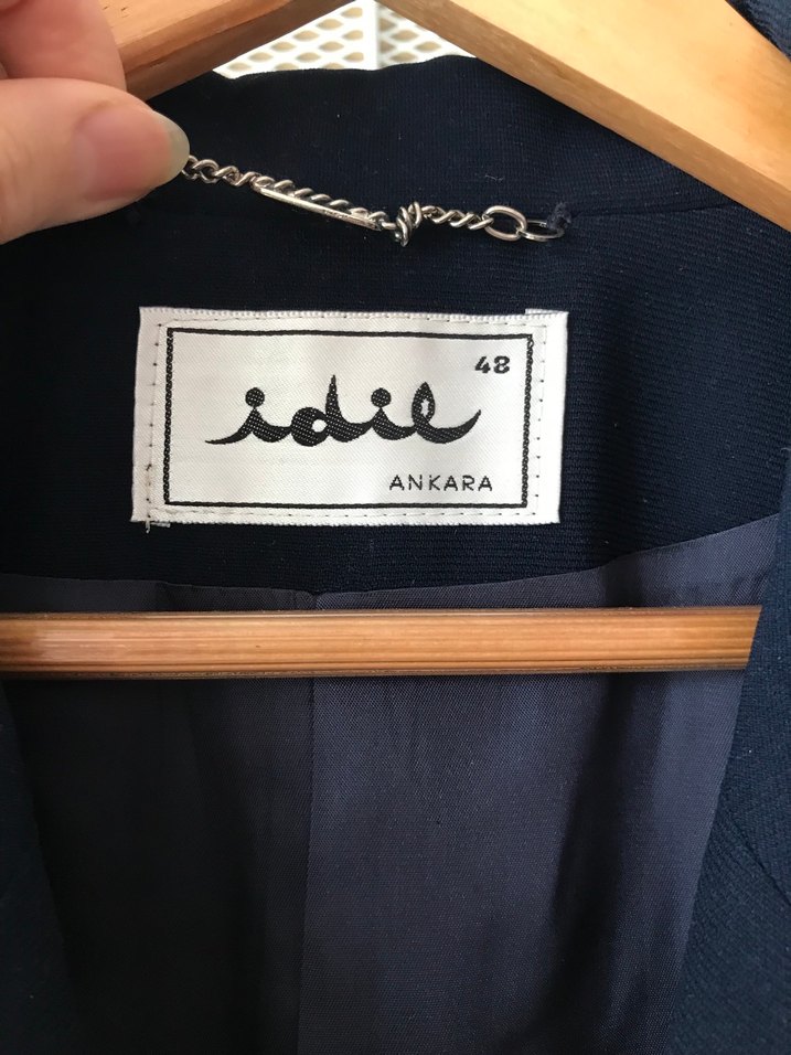 Oversize Lacivert Blazer Ceket - Görsel 4