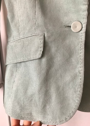 Mango Kadife Bebek Mavi Blazer - Görsel 3