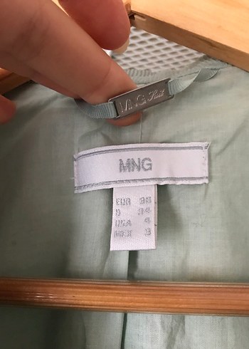 Mango Kadife Bebek Mavi Blazer - Görsel 4