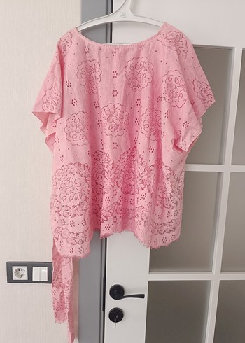 Pembe Dantel Detaylı pareo - Görsel 5