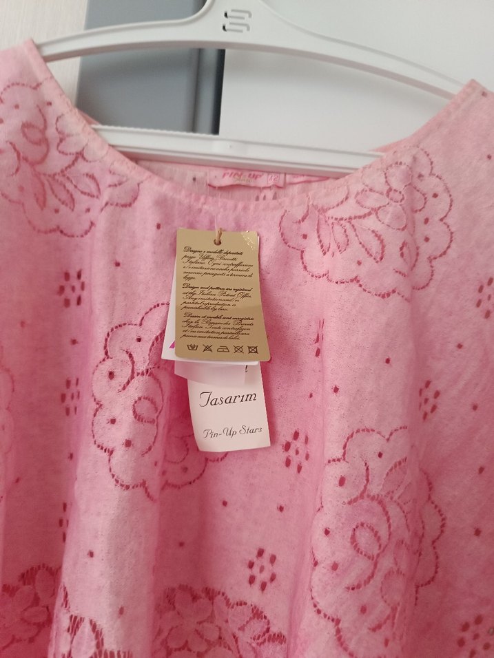 Pembe Dantel Detaylı pareo - Görsel 4