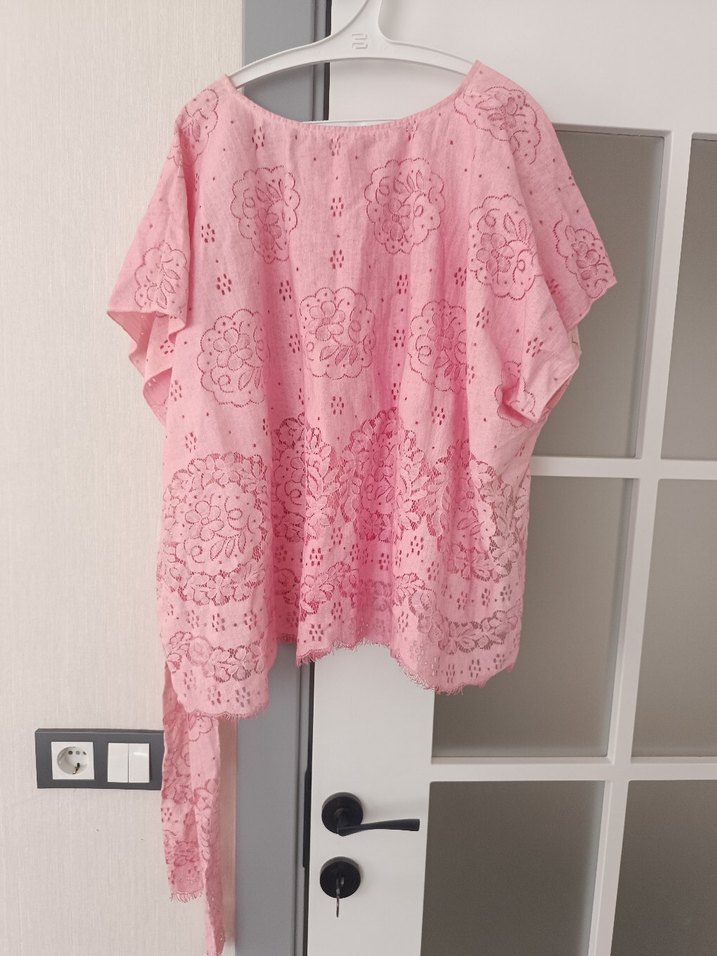 Pembe Dantel Detaylı pareo - Görsel 5