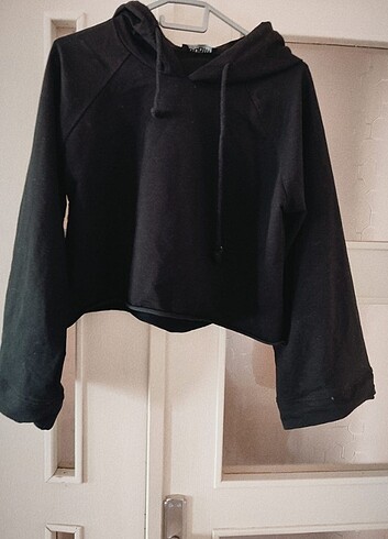 l Beden siyah Renk Kapüşonlu Sweatshirt 