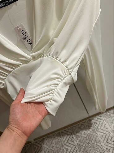 m Beden beyaz Renk Crop bluz