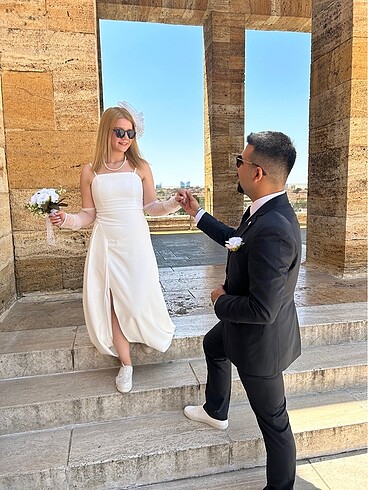 38 Beden beyaz Renk Nikah nişan abiyesi