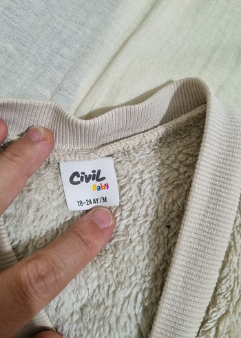 Bej Düğmeli Çocuk Kolsuz Yelek - Görsel 2