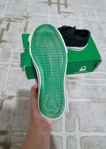 41 Beden Benetton Siyah Erkek Spor Ayakkabı