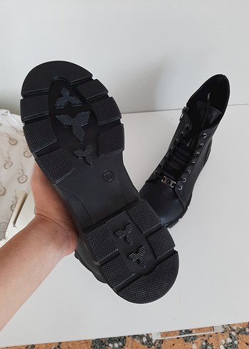 38 Beden siyah Renk Kadın Siyah Deri Gotik Topuklu Bot
