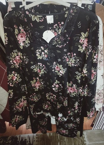 Uzun Kollu Bohem Desenli Kadın Pijama - Görsel 3