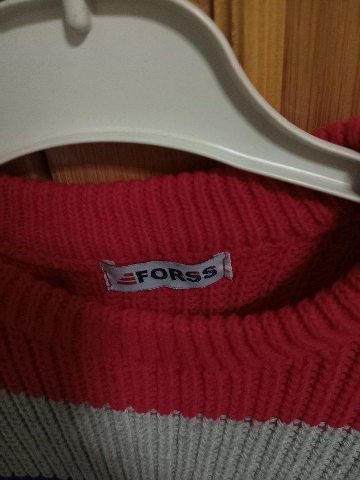 Renkli Çizgili Örgü Kadın Kazak - Görsel 2