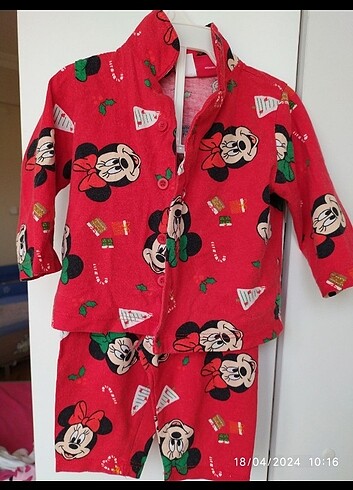 3-6 Ay Beden kırmızı Renk Bebek pijama takımı