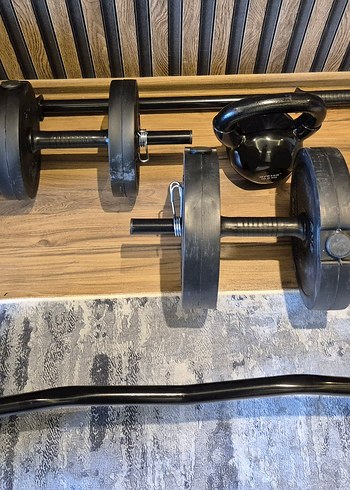 Ağırlık Halter Plakalı Dumble Seti (68kg)
+ 10 kg KETTLEBELL - Görsel 2