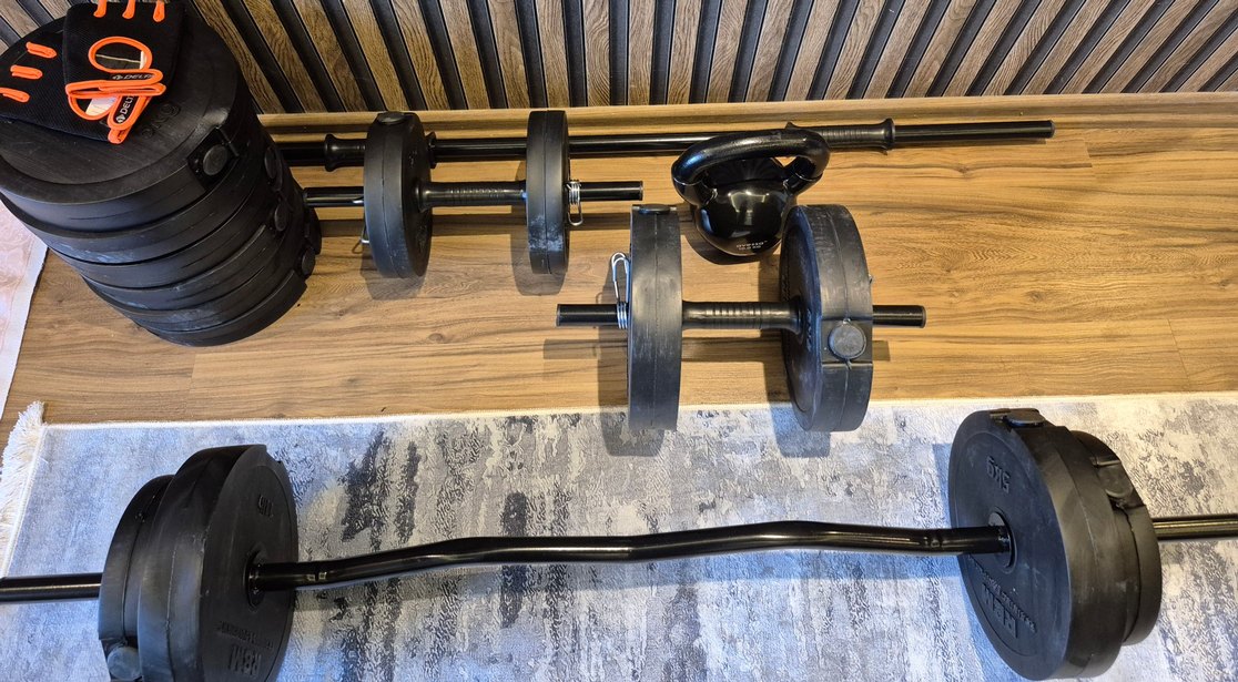 Ağırlık Halter Plakalı Dumble Seti (68kg)
+ 10 kg KETTLEBELL - Görsel 2