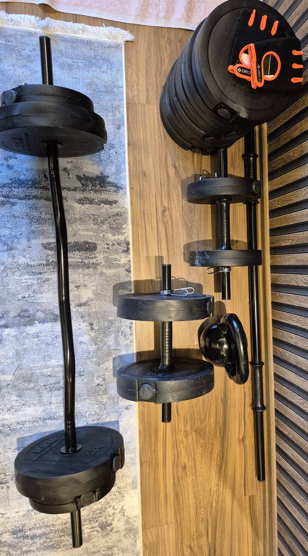 Ağırlık Halter Plakalı Dumble Seti (68kg)
+ 10 kg KETTLEBELL - Görsel 5