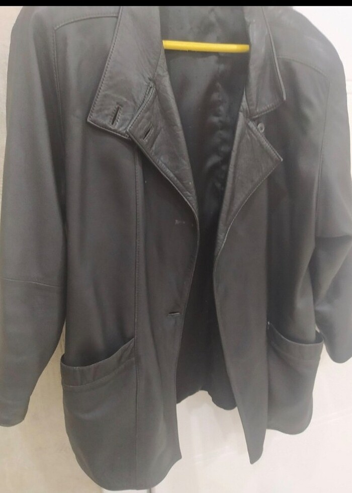 AMERİCAN VİNTAGE HAKİKİ DERİ CEKET SİYAH - Görsel 4