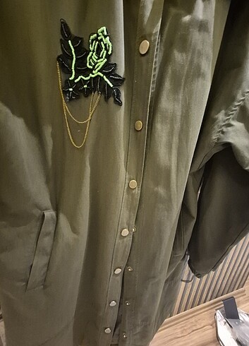 SETRMS BROŞ ve TÜL DETAYLI MEVSİMLİK CEKET S/M - Görsel 7