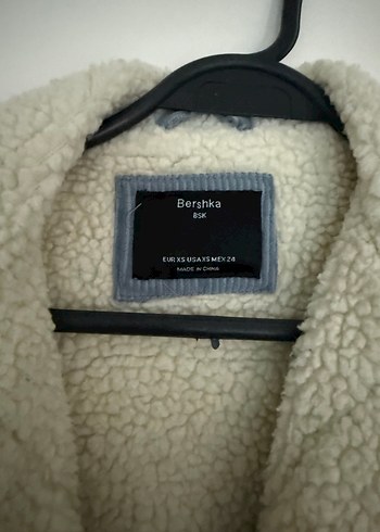 Bershka mavi kürklü ceket - Görsel 3