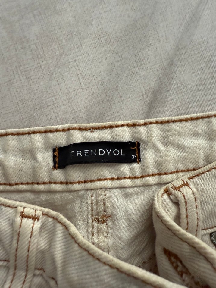 Bej Regular Fit Kadın Kot Pantolon - Görsel 2