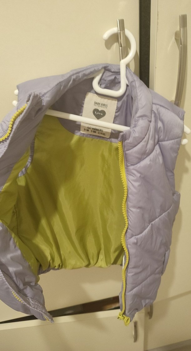 Kız Çocuk lila Fermuarlı Spor Yelek - Görsel 2