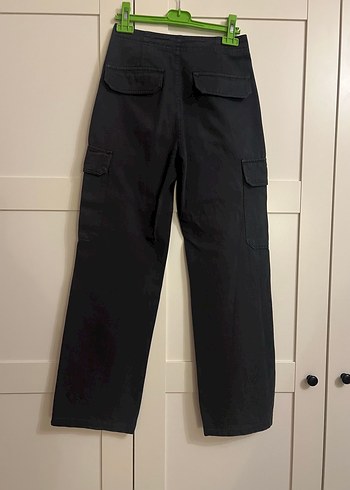 Zara Füme Fermuarlı Kadın Kargo Pantolon - Görsel 4