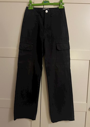 Zara Füme Fermuarlı Kadın Kargo Pantolon - Görsel 3