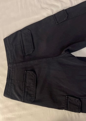 Zara Füme Fermuarlı Kadın Kargo Pantolon - Görsel 2