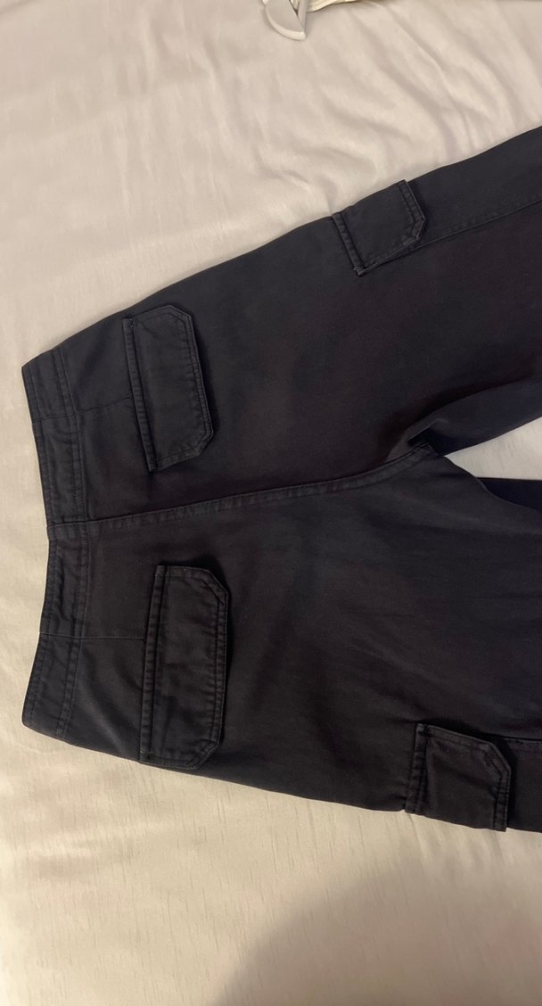 Zara Füme Fermuarlı Kadın Kargo Pantolon - Görsel 2