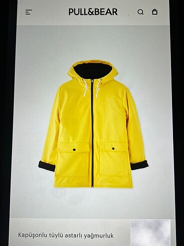 Pull&Bear Sarı Yağmurluk