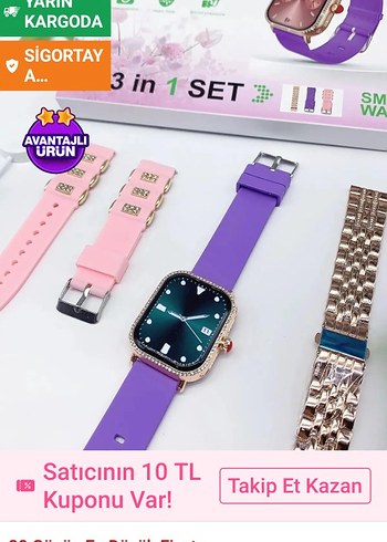 Beden mor Renk G10 Mini Mor Akıllı Bileklik 3'ü 1 Arada