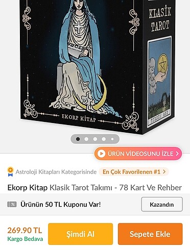  Beden Klasik Tarot Kartları
