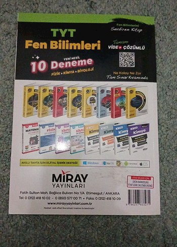 TYT Fen Bilimleri 10 Deneme Miray - Görsel 2