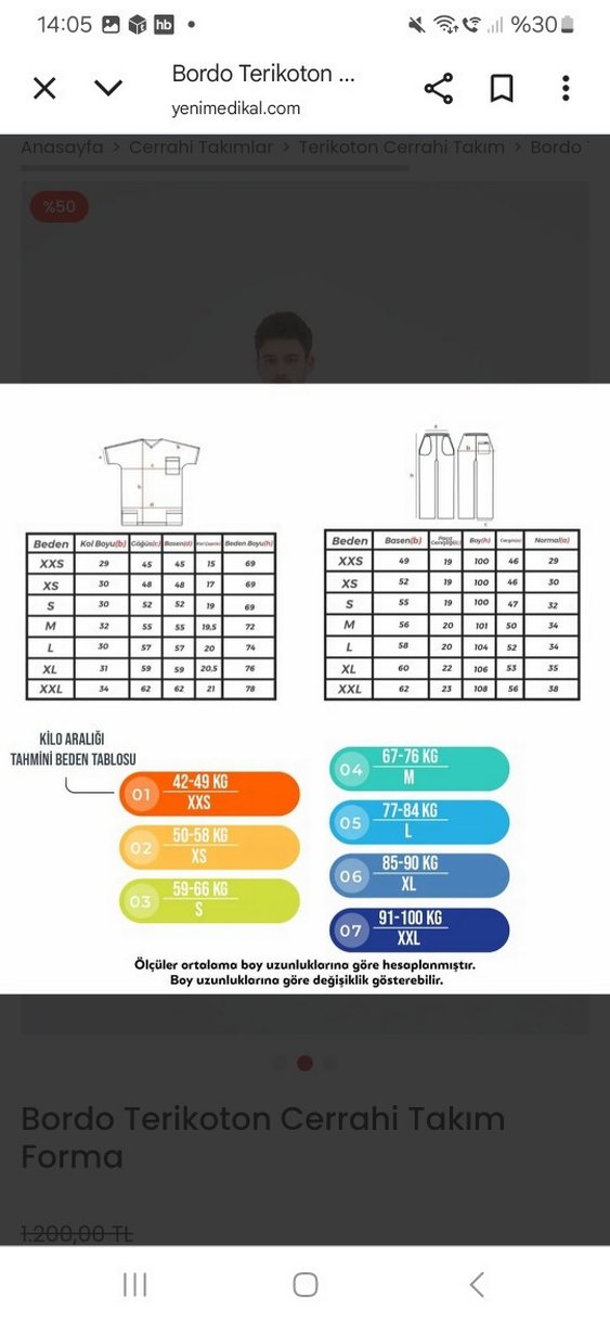 kadın Bordo Scrubs - Görsel 2