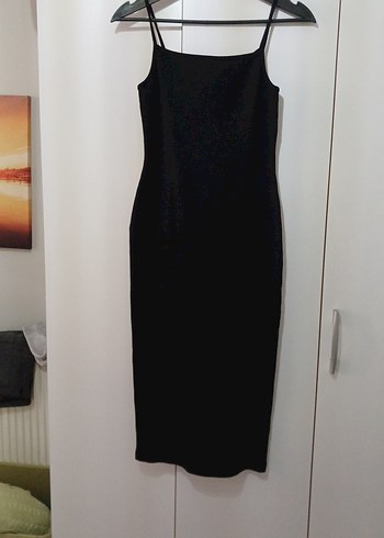 Siyah Uzun Kalem Elbise - Görsel 2