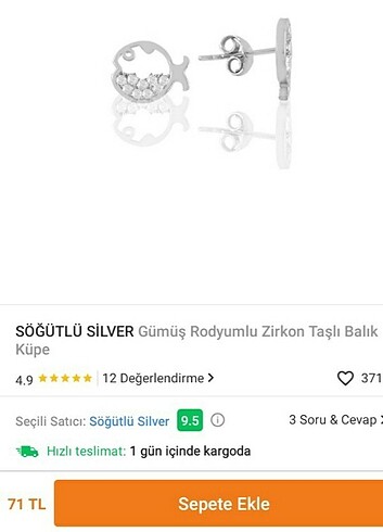 Diğer Gümüş küpe 