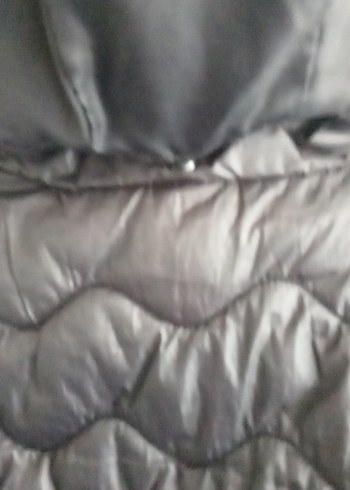 Siyah Fermuarlı Yüksek Yakali kapşonlu çocuk şişme yelek - Görsel 3