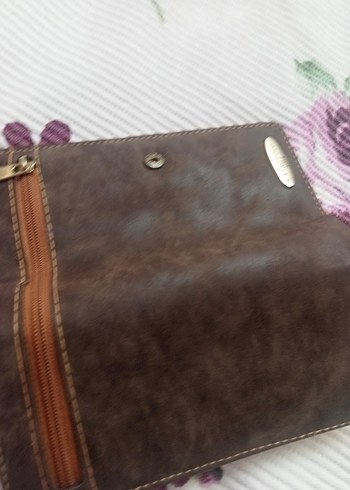 Deri Kadın Cüzdanı, Fermuarlı, Kahverengi - Görsel 6