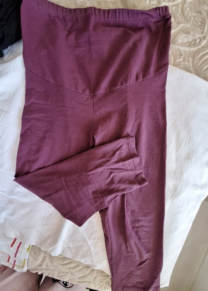 Mürdüm kapri boy hamile tayt-e bebek marka - Görsel 2