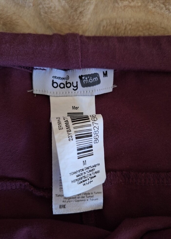 Mürdüm kapri boy hamile tayt-e bebek marka - Görsel 3