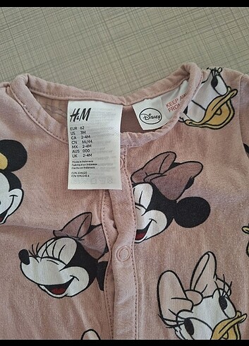 3 Ay Beden H&M disney patiksiz tulum