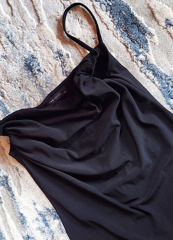 xs Beden siyah Renk Skims Elbise benzeri degaje yaka 