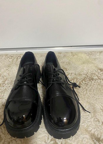 Original Siyah erkek Klasik Blok Topuklu Ayakkabı - Görsel 5