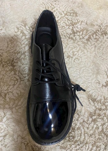 Original Siyah erkek Klasik Blok Topuklu Ayakkabı - Görsel 8
