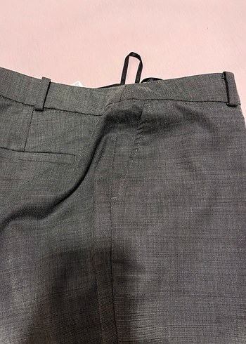 42 Beden Gri Düğmeli Kadın Ofis Kumaş Pantolon tertemiz